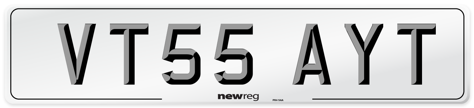 VT55 AYT Number Plate from New Reg